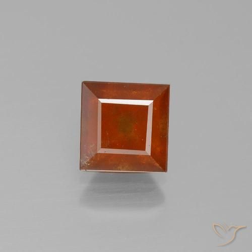 2.06ct Naturale Arancio caldo Granato hessonite, Quadrato, VS-SI