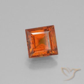 Granato hessonite Arancia Fuoco naturale da 2.00 ct, Quadrato, SI