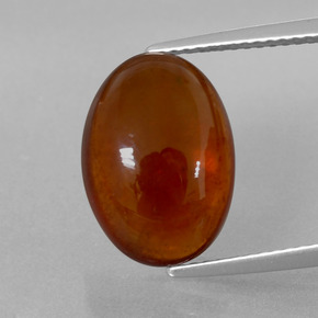 Granato hessonite Arancio cannella naturale da 8.14 ct, Taglio ovale, Trasparente