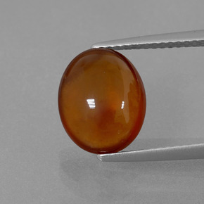 Granato essonite naturale arancione da 4,85 ct, taglio ovale, trasparente
