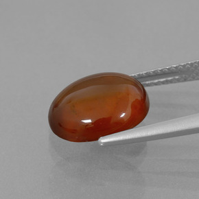 Granato essonite naturale arancione da 4,85 ct, taglio ovale, trasparente