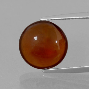 Granato essonite naturale arancione da 5,68 ct, taglio rotondo, trasparente