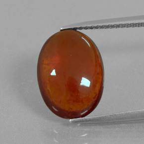 Granato hessonite Arancio cannella naturale da 6.46 ct, Taglio ovale, Trasparente
