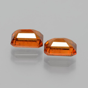 Gemme di Granato hessonite Arancione scuro naturale da 2.46 ct, Taglio smeraldo, VS