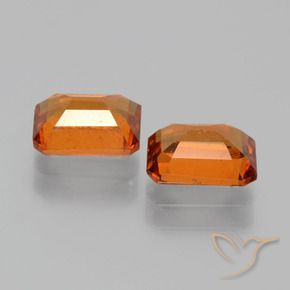 Gemme di Granato hessonite Arancio Medio naturale da 2.24 ct, Ottagonale / Taglio smeraldo, VS-SI