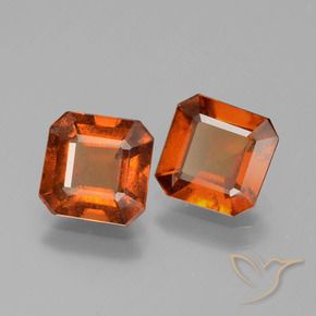 Gemme di Granato hessonite Arancione scuro naturale da 2.98 ct, Ottagonale / Taglio smeraldo, VS
