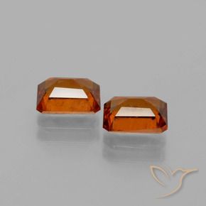 Gemme di Granato hessonite Arancione Ambra naturale da 2.22 ct, Ottagonale / Taglio smeraldo, VS-SI