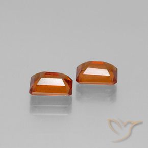 Gemme di Granato hessonite Arancione scuro naturale da 2.36 ct, Ottagonale / Taglio smeraldo, VS