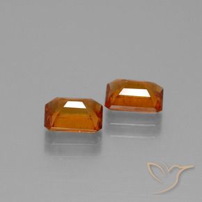 Gemme di Granato hessonite Arancione scuro naturale da 2.20 ct, Ottagonale / Taglio smeraldo, VS