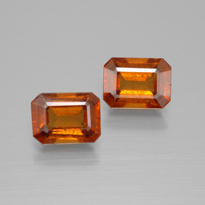 Granato essonite naturale arancione da  ct, taglio smeraldo, VS-SI