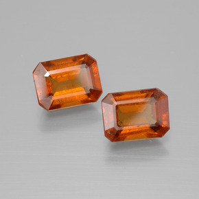 Granato essonite naturale arancione da  ct, taglio smeraldo, VS-SI