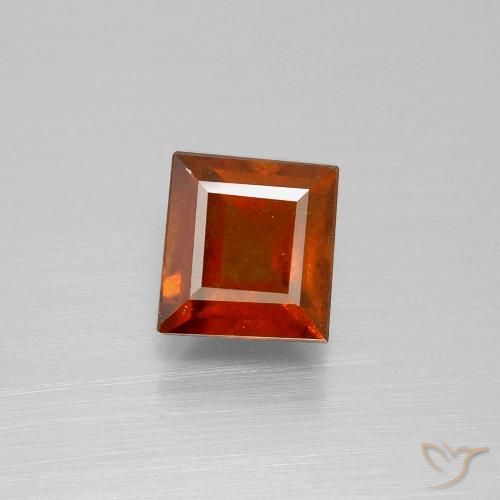 1.97ct Naturale Arancia Fuoco Granato hessonite, Quadrato, VS-SI