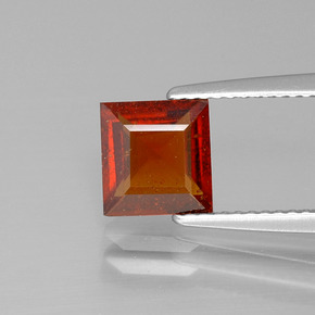 Granato hessonite Arancio cannella naturale da 1.65 ct, Quadrato, VS-SI