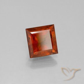 Granato hessonite Arancione scuro naturale da 1.64 ct, Quadrato, VS-SI