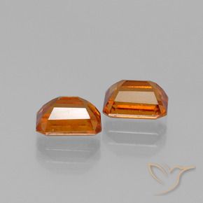 Gemme di Granato hessonite Arancio giallastro naturale da 2.63 ct, Ottagonale / Taglio smeraldo, VS-SI