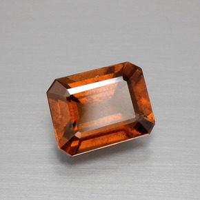 Granato essonite naturale arancione da 1,78 ct, taglio smeraldo, VS