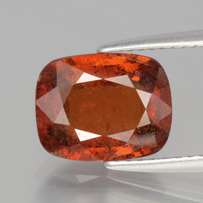 Granato hessonite Arancio cannella naturale da 3.34 ct, Taglio a cuscino, SI