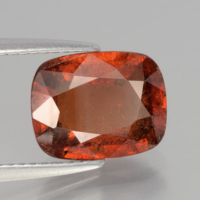 Granato hessonite Arancio cannella naturale da 3.34 ct, Taglio a cuscino, SI