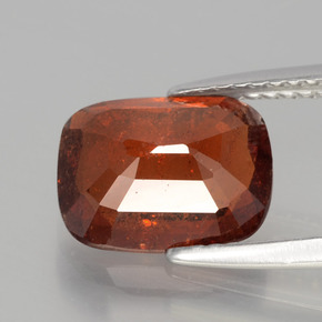 Granato hessonite Arancio cannella naturale da 3.34 ct, Taglio a cuscino, SI