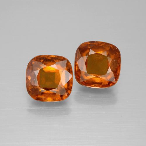 Granato essonite naturale arancione da 5,50 ct, taglio a cuscino, VS
