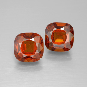 Granato essonite naturale arancione da 5,32 ct, taglio a cuscino, VS