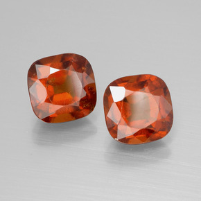 Granato essonite naturale arancione da 5,32 ct, taglio a cuscino, VS