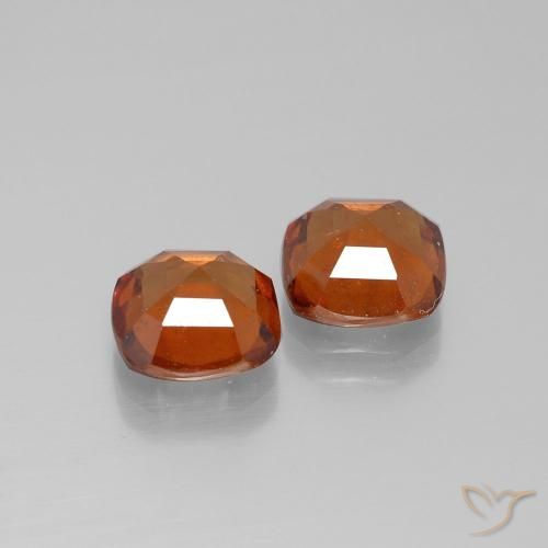 Gemme di Granato hessonite Arancio Medio naturale da 4.95 ct, Cuscino, VS-SI