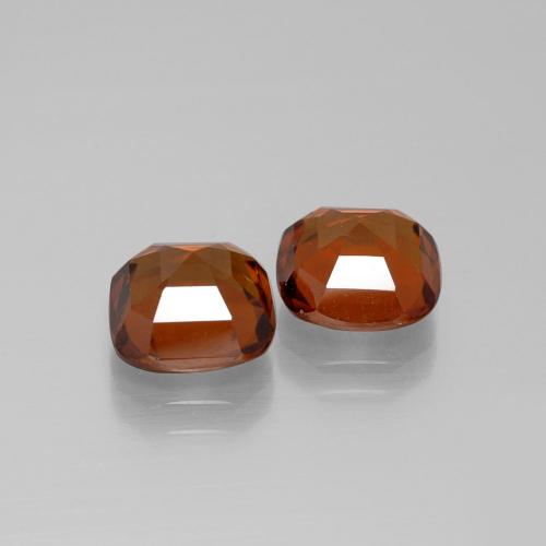 Gemme di granato essonite arancio medio naturale da 5,38 ct, taglio a cuscino, VS
