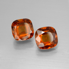 Granato essonite naturale arancione da 5,23 ct, taglio a cuscino, VS-SI