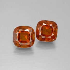 Gemme di Granato hessonite Arancione Ambra naturale da 5.07 ct, Taglio a cuscino, SI