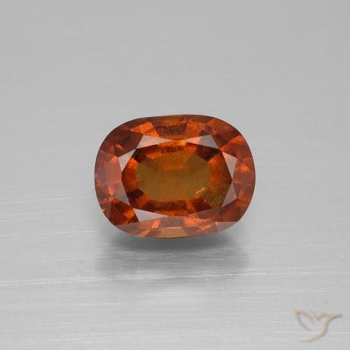 2.32ct Naturale Arancione scuro Granato hessonite, Cuscino, VS-SI