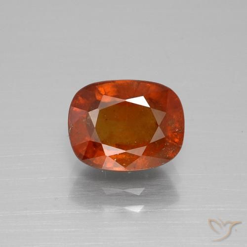 2.80ct Naturale Arancia Fuoco Granato hessonite, Cuscino, SI