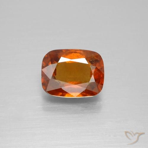 2.61ct Naturale Arancia Fuoco Granato hessonite, Cuscino, VS