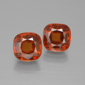 Granato essonite naturale arancione da  ct, taglio a cuscino, VS-SI