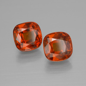 Granato essonite naturale arancione da  ct, taglio a cuscino, VS-SI