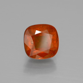 Granato essonite naturale arancione da 3,46 ct, taglio a cuscino, VS-SI