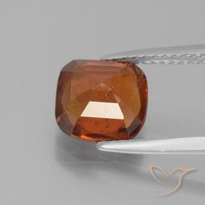 Granato hessonite Arancione scuro naturale da 2.50 ct, Taglio a cuscino, VS-SI