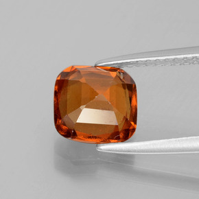 Granato essonite naturale arancione da 2,27 ct, taglio a cuscino, VS