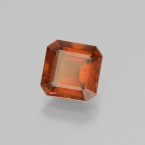 Granato essonite naturale arancione da 2,87 ct, taglio smeraldo, VS