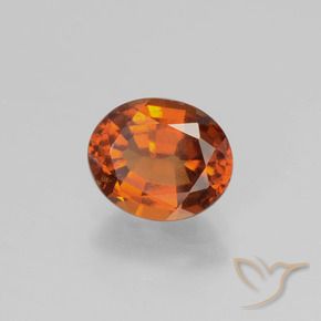 Granato hessonite Arancione scuro naturale da 1.75 ct, Ovale, VS