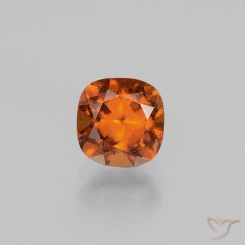 1.47ct Naturale Arancione scuro Granato hessonite, Cuscino, VS