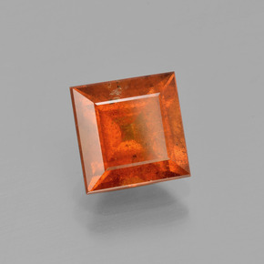 Granato hessonite Arancio Medio naturale da 3.04 ct, Quadrato, VS-SI