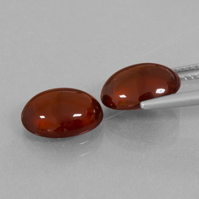 Gemme di Granato hessonite Arancione naturale da 6.21 ct, Taglio ovale, Traslucido