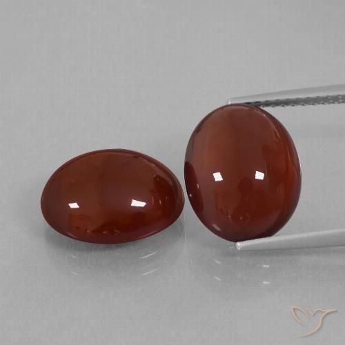 12.30ctw Naturale marrone pecan Granato hessonite, Ovale, Traslucido