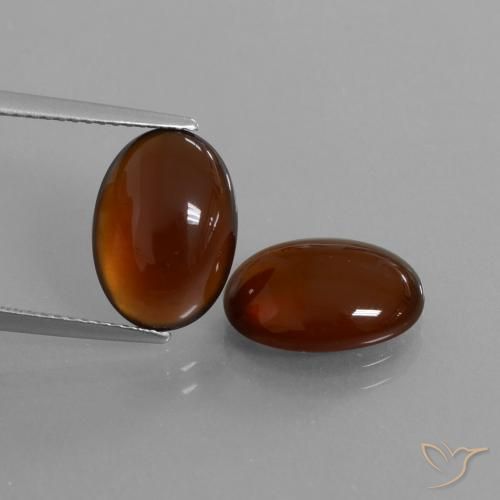 9.31ctw Naturale Marrone medio-scuro Granato hessonite, Ovale, Traslucido
