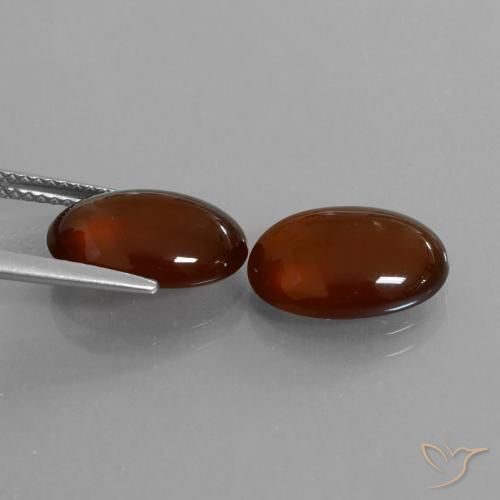Gemme di Granato hessonite Marrone medio-scuro naturale da 9.31 ct, Ovale, Traslucido