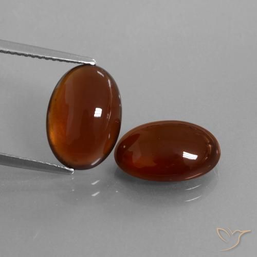 9.78ctw Naturale Marrone rossastro Granato hessonite, Ovale, Traslucido