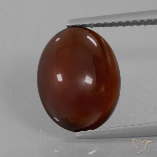 Granato essonite naturale marrone da 5,12 ct, taglio ovale, traslucido