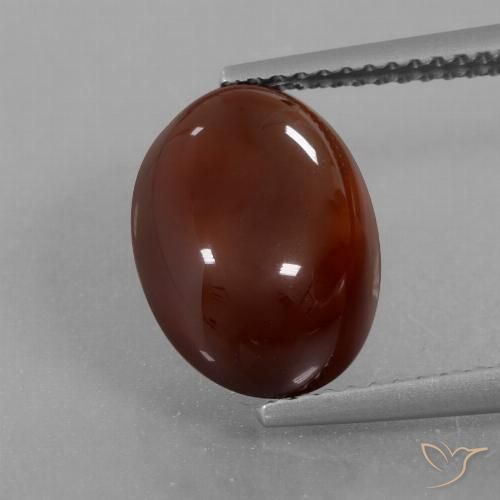 6.21ct Naturale Marrone medio-scuro Granato hessonite, Ovale, Traslucido