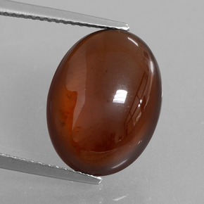 Granato essonite naturale arancione da 9,81 ct, taglio ovale, traslucido